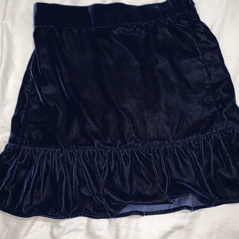 Velvet navy J. Crew skirt
